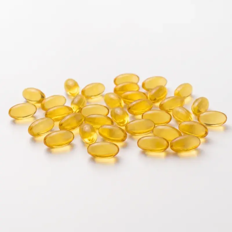 Softgel capsules, illustrating an oral format